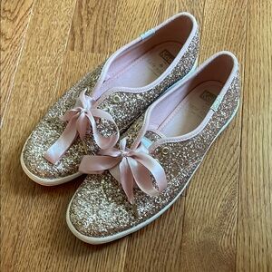 Keds x Kate Spade Pink Glitter Sneakers size 6.5